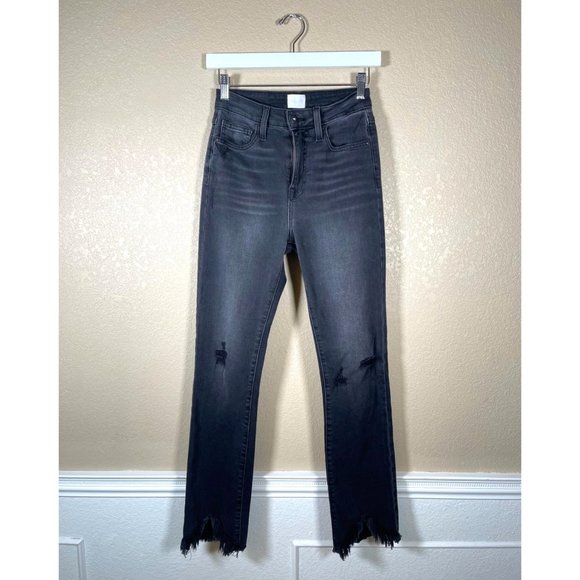 Jonathan Simkhai Standard Jeans River High Rise Straight Leg in Vintage Noir - Picture 6 of 16